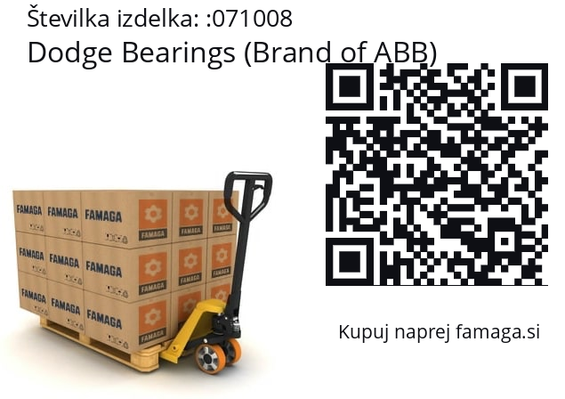   Dodge Bearings (Brand of ABB) 071008